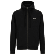Hugo Boss - HOODIE VAN EEN KATOENMIX MET RITSSLUITING EN CONTRASTEREND LOGO